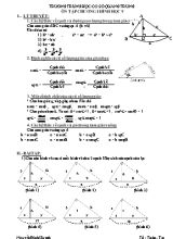 Đề cương ôn tập Chương I Hình học 9 - Trường THCS Quang Trung